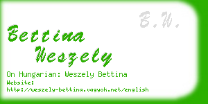 bettina weszely business card